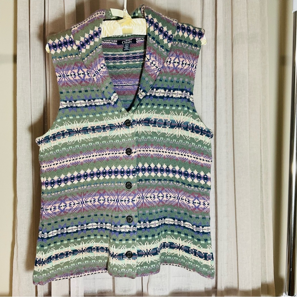 RL Chaps Medium Cardigan Vest